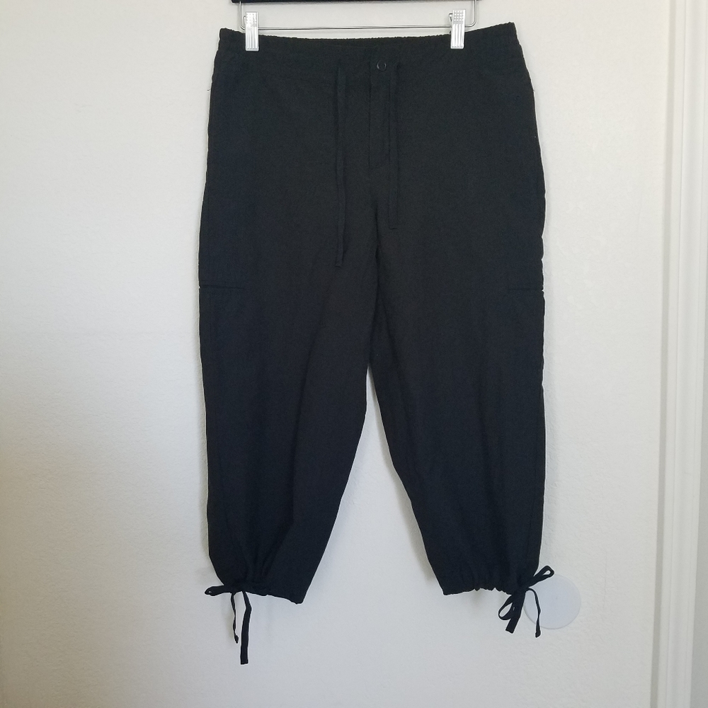 Danskin Black Nylon Cargo Pants